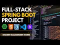 Full Stack Student Management System Project Spring Boot HTML MySQL JavaScript Bootstrap
