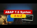 A to Z of SAP ABAP 7 5 Syntax