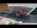 My FIRST Test Ride On a CHEAP 100cc Motorized Bicycle TOP SPEED TEST