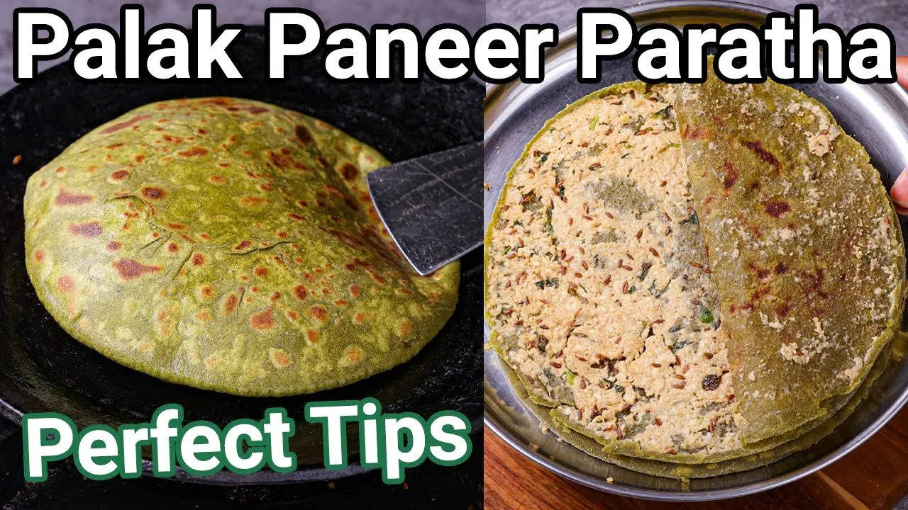 Palak Paneer Paratha - 2 in 1 New Healthy Recipe   High Protein Palak Paneer Paratha for Weight Loss