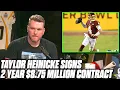 Pat McAfee Reacts To Taylor Heinicke Signing 2 Year 8 75 Contract