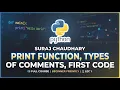 Print comments in python LEC 01