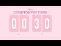 Pink Focus Timer 30-Second Countdown Timer Minimal Flip Clock