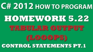 5-22 C Tabular Output using While loops