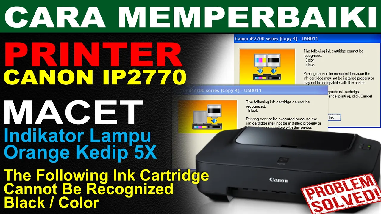 Hay teman-teman kali ini saya akan membuat video tutorial Rumah Cartridge Printer Canon IP2770 Tidak. 