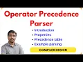 Operator Precedence Parser in Compiler Design Construction Algorithm Example Explained