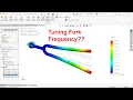 Frequency Analysis of Tuning Fork in SolidWorks Simulation