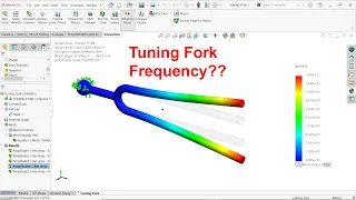 Frequency Analysis of Tuning Fork in SolidWorks Simulation