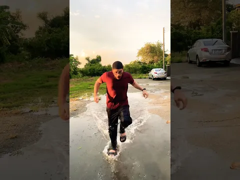 ฝนตกครั้งแรก พ่อแค่อยากเล่นน้ำ 💦🤣 #funny #comedy #drama #humor #memes #youtube #shorts #minmayang