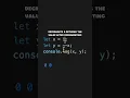 JavaScript The difference is using the decrement operator prefix --x or postfix x--