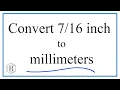 Convert of an Inch to Millimeters