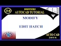 EDIT HATCH MODIFYING 2D COMMANDS BASIC TUTORIALS FOR BEGINNERS AUTO-CAD 2016