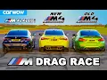 New BMW M4 v Old M4 v M440i - DRAG RACE