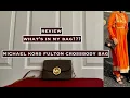 MICHAEL KORS FULTON BROWN FLAP GUSSET CROSSBODY BAG Wear Tear Review What s in my bag