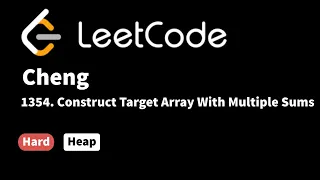 LeetCode 1354 Construct Target Array With Multiple Sums