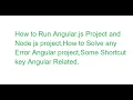 How to Run Angular Project Live Demo ShortCutKey Technical Tricks
