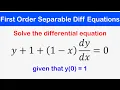 08 - First Order Separable Differential Equations 1