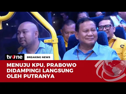 Prabowo-Gibran Naik Bus Listrik Menuju KPU