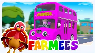 Farmees | Les Roues de l'Autobus 🚌 | Comptines et Chansons pour Enfants