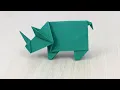 How to Make a Paper Rhino Easy - Origami Rhino Tutorial
