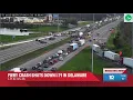 Fiery crash shuts down both directions of I-71 in Delaware County