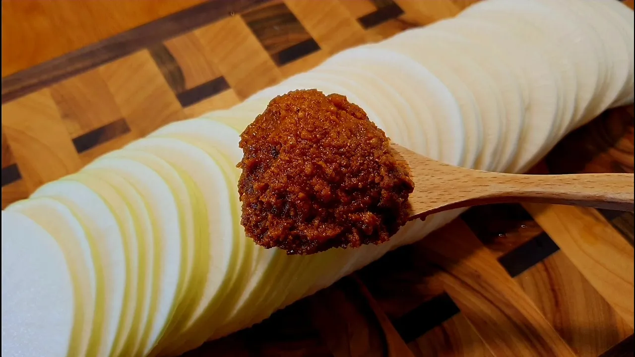 무 된장 장아찌