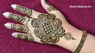 Heavy mandala Mehndi design back hand 2026 | beautiful Arabic mandala style for festival 