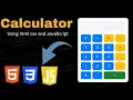 Build a Stylish Calculator with HTML CSS JavaScript Step-by-Step for Beginners