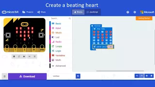 Micro Bit Beating heart