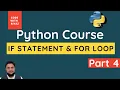 Python Basic Course If Statement For Loop Coding For Kids in Python Part 4