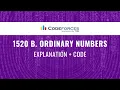 Codeforces Round Div 3 B Ordinary Numbers EXPLANATION CODE - 1520 B