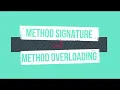 Method Signature and Overload