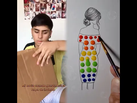 Mi novia cuando guardo su ropa de invierno