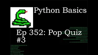 Python Basics Pop Quiz