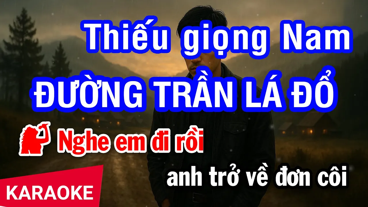 Karaoke Đường Trần Lá Đổ Thiếu Giọng Nam | Hát với Hoàng Hải