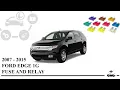 Fuse box diagram Ford Edge 2006 - 2015 and relay with assignment and location