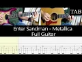 Download Lagu ENTER SANDMAN - Metallica (Kirk Hammet): FULL guitar cover + TAB