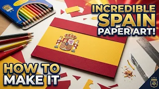 How to Make the Spain Flag from Paper Easy DIY Paper Craft