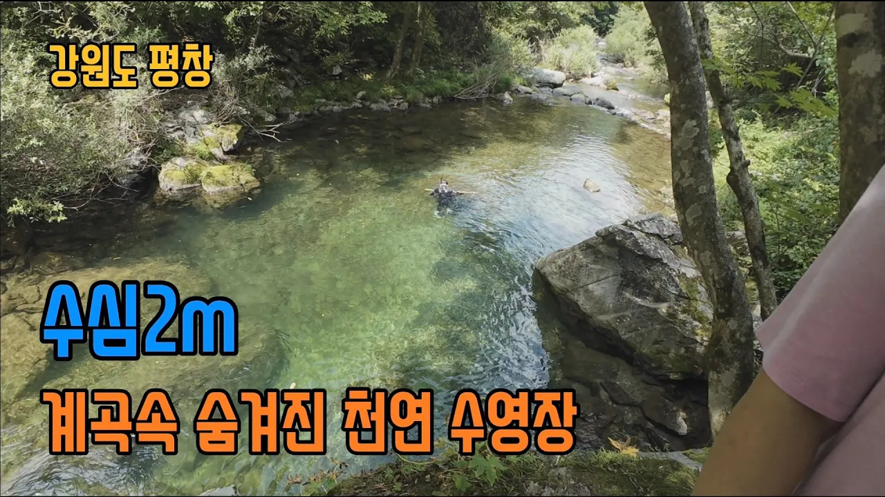 [평창계곡] 수심2m 천연 수영장 /물맑고 차가운 장전계곡 サムネイル