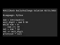 SKILLRACK DailyChallenge Solution 2023 Python Java C