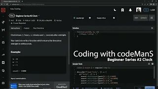 Codewars 8 kyu Beginner Series Clock Javascript