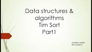 Tim Sort Algorithm Part 1 Scala