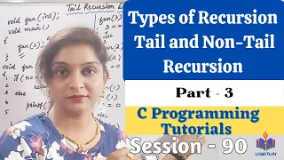 C-90 - Types of Recursion and Non-Tail recursion Part-3