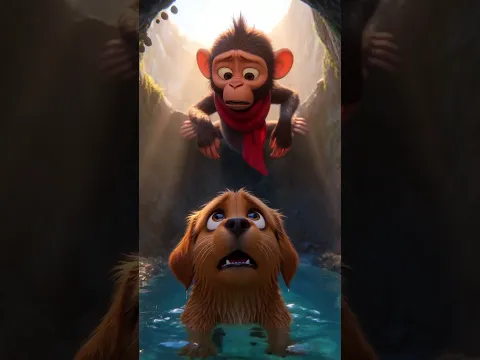 monkey help friend🥹 #monkey #shorts #viral #trending