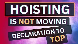 Hoisting in Javascript explained by Frontend Master