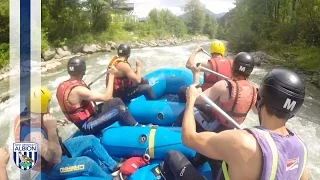 Albion players and staff enjoy white water rafting in Schladming Austria