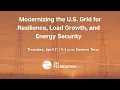 Modernizing the U S Grid for Resilience Load Growth and Energy Security