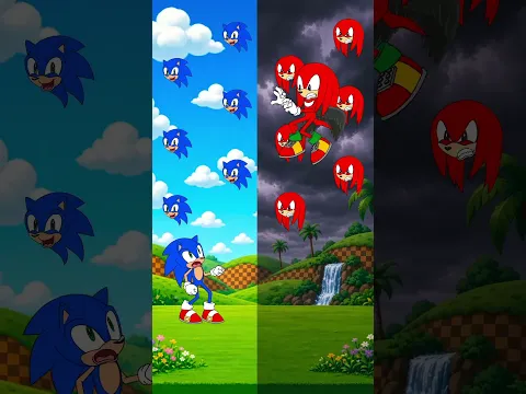 Sonic vs Knuckles: Who's on the Good Side? 😇😈⚡ | Good vs Evil Parody #Shorts