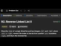 Reverse Linked List II Simple solution LeetCode 92 Golang