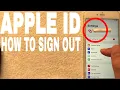 How To Sign Out iTunes Apple ID On iPhone